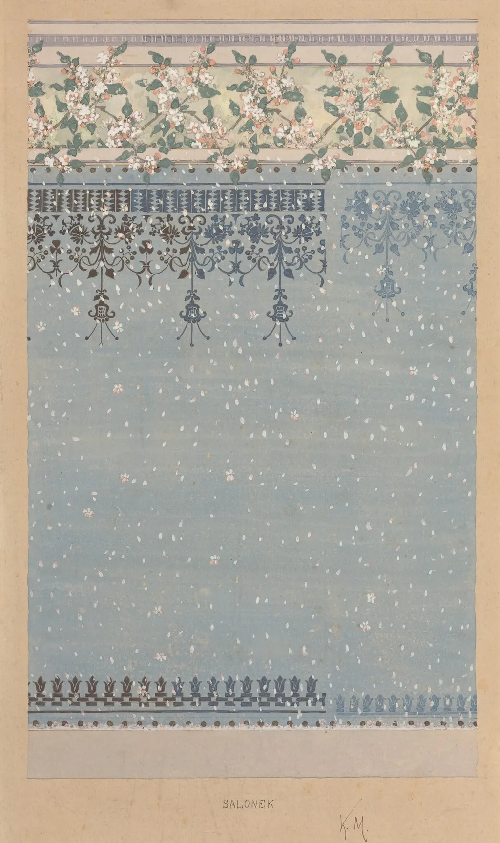 Salonek, by Karel Vitezslav Masek, gouache, 1898