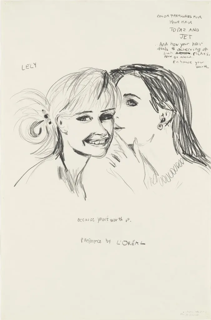 Untitled, by Karen Kilimnik, crayon, 1988