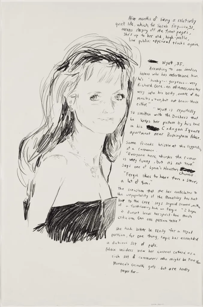 Untitled, by Karen Kilimnik, crayon, 1991