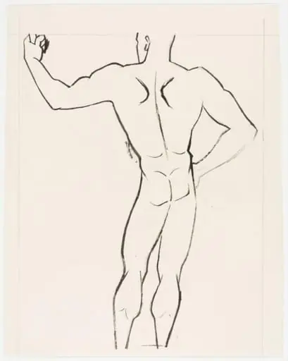 Preliminary drawing for a satirical cartoon `Ja was ist denn das?', by Karl Arnold