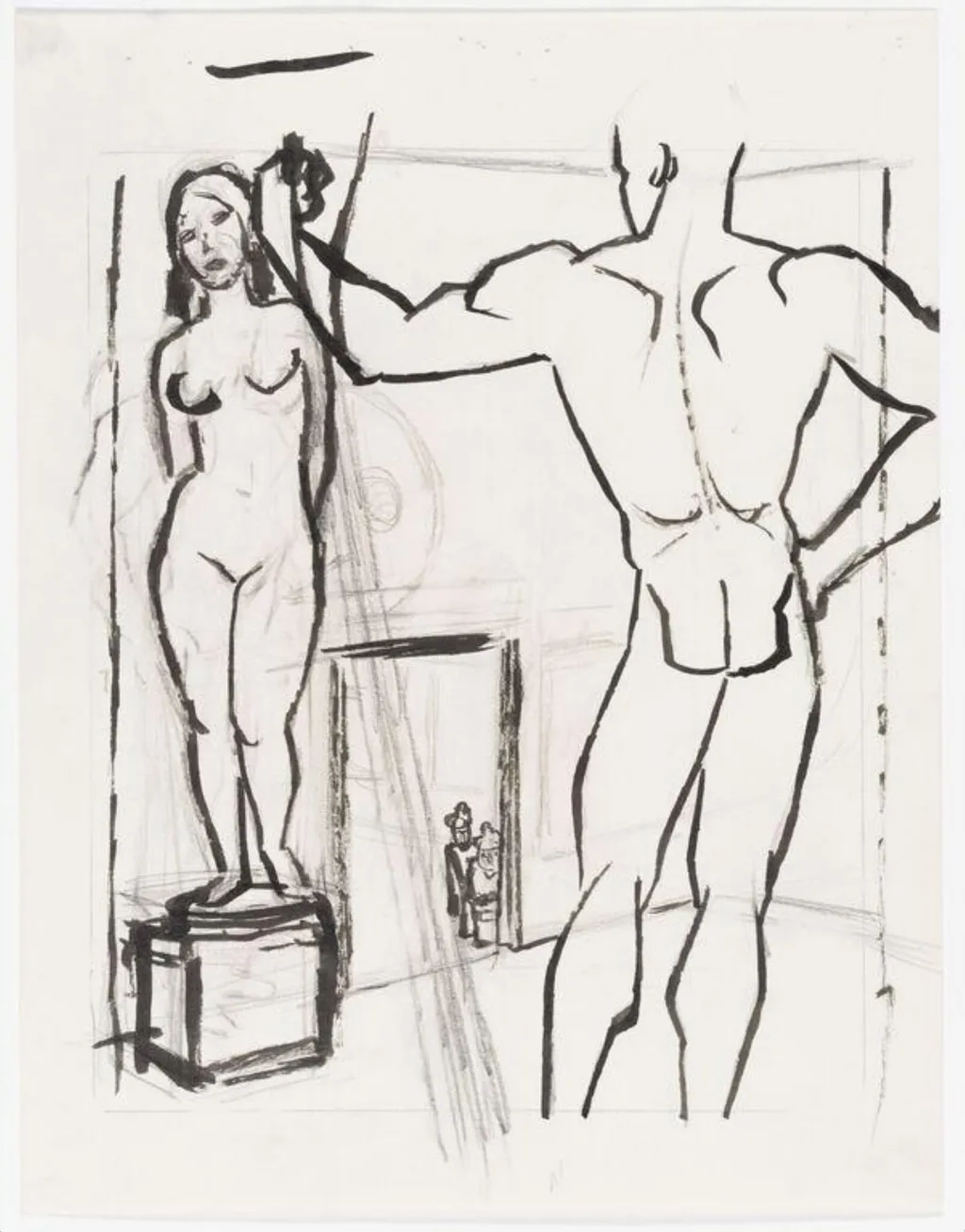 Study for `Ja, was ist denn das?', by Karl Arnold, 1937