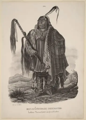 Ein Monitari Indianer, by Karl Bodmer