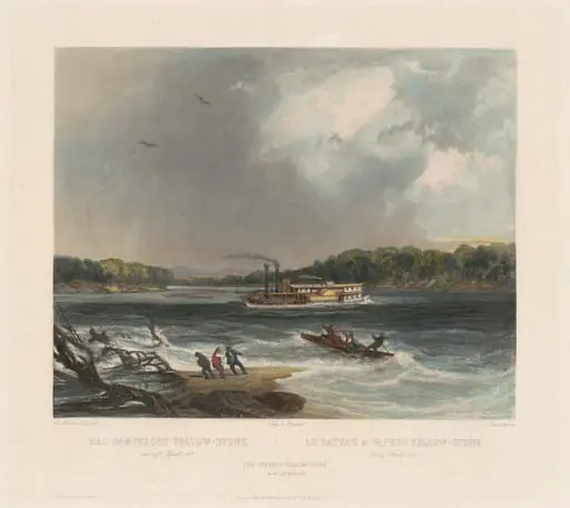 The Steamer Yellow-stone, by Karl Bodmer