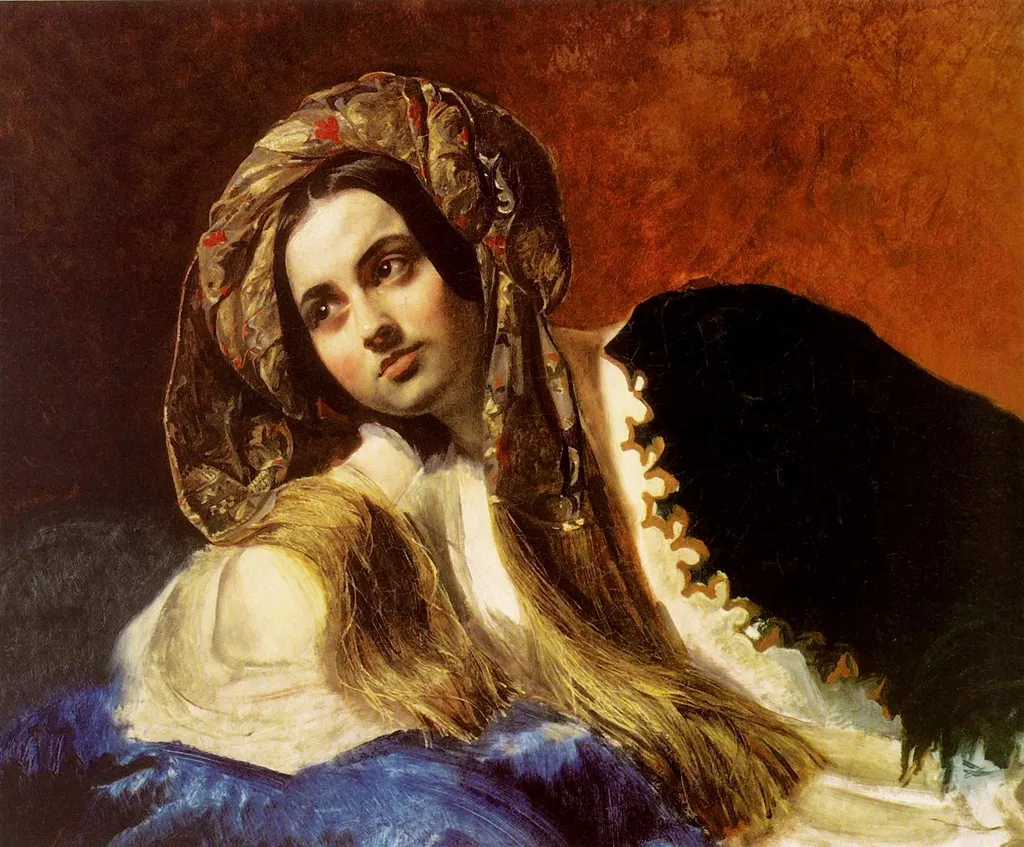 A Turkish Girl, by Karl Bryullov, oil, 1837