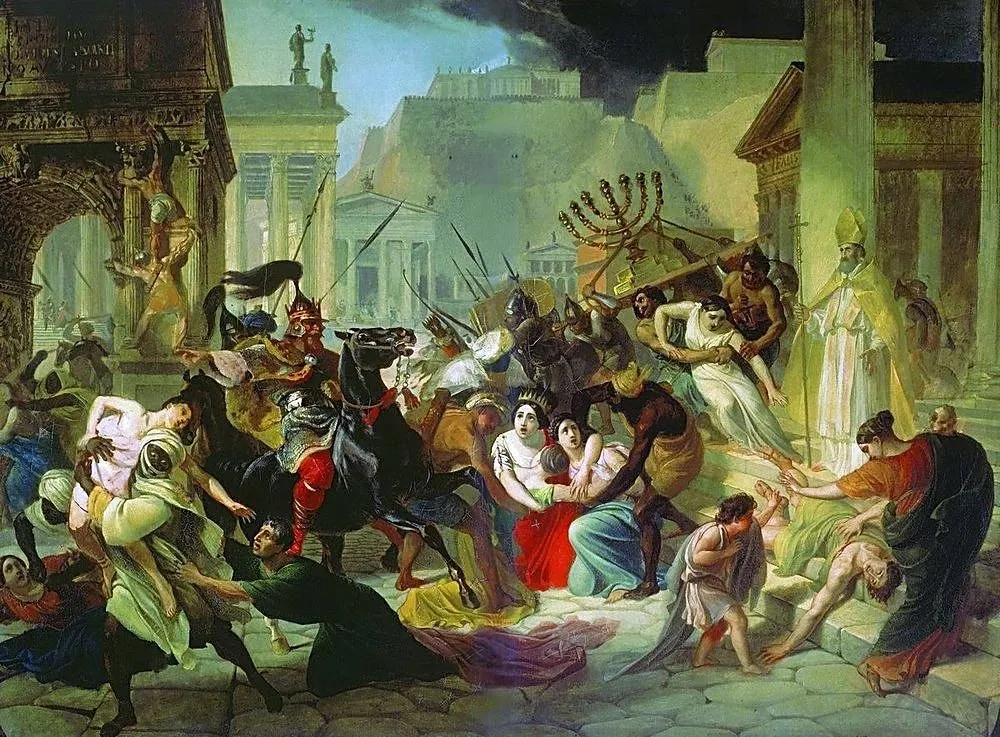 Genserich's Invasion of Rome, by Karl Bryullov, oil, 1836