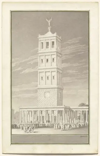 Campanile of a Cathedral for Berlin, by Karl Friedrich Schinkel