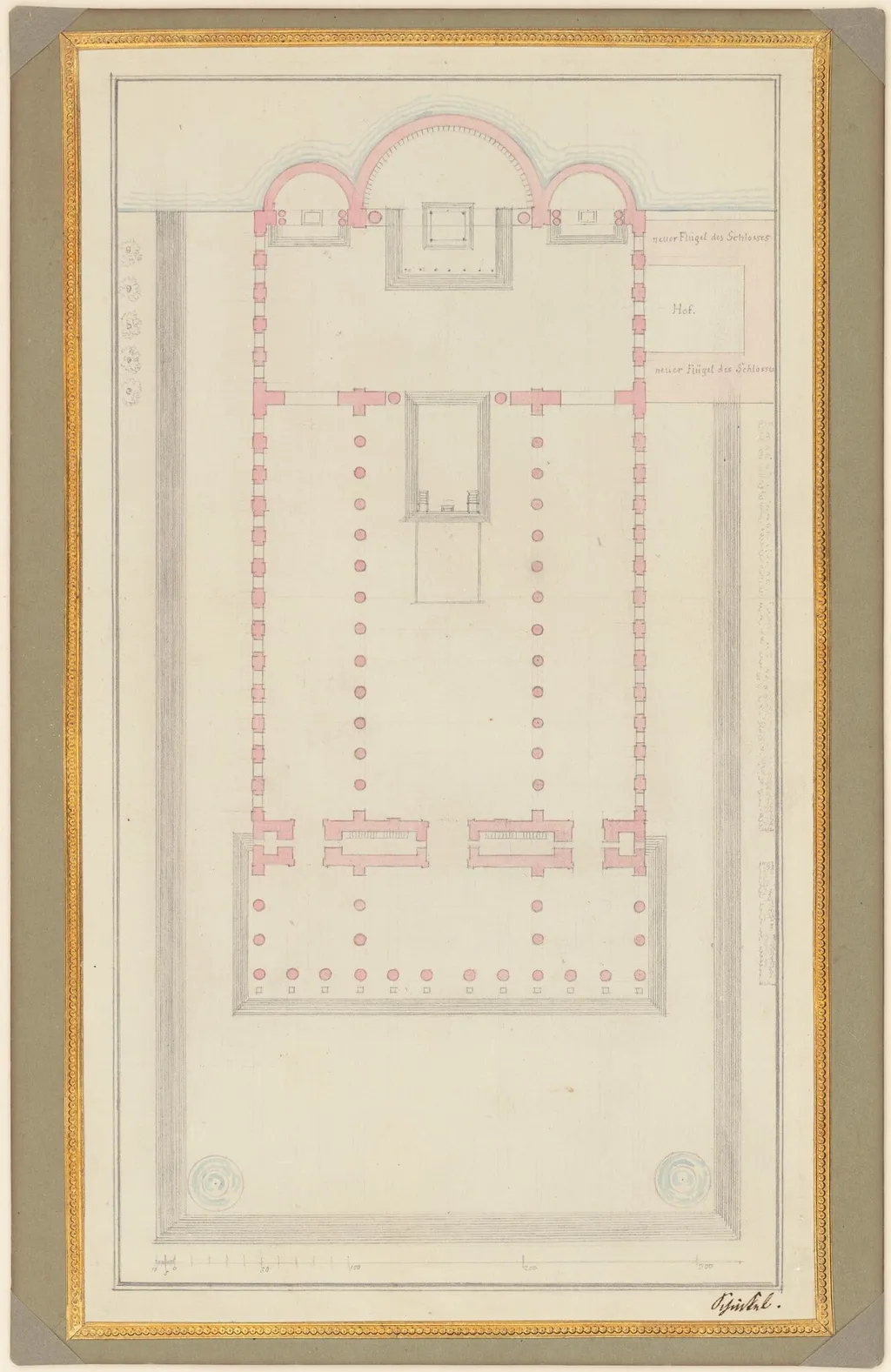 Ground Plan of a Cathedral for Berlin, by Karl Friedrich Schinkel, graphite, 1827