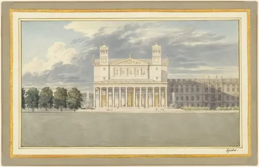 The Façade and Suroundings of a Cathedral for Berlin, by Karl Friedrich Schinkel