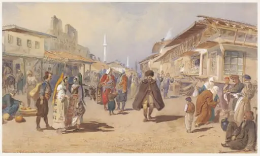 Vue de Belgrad la ruine du Prince Eugene, by Karl Goebel