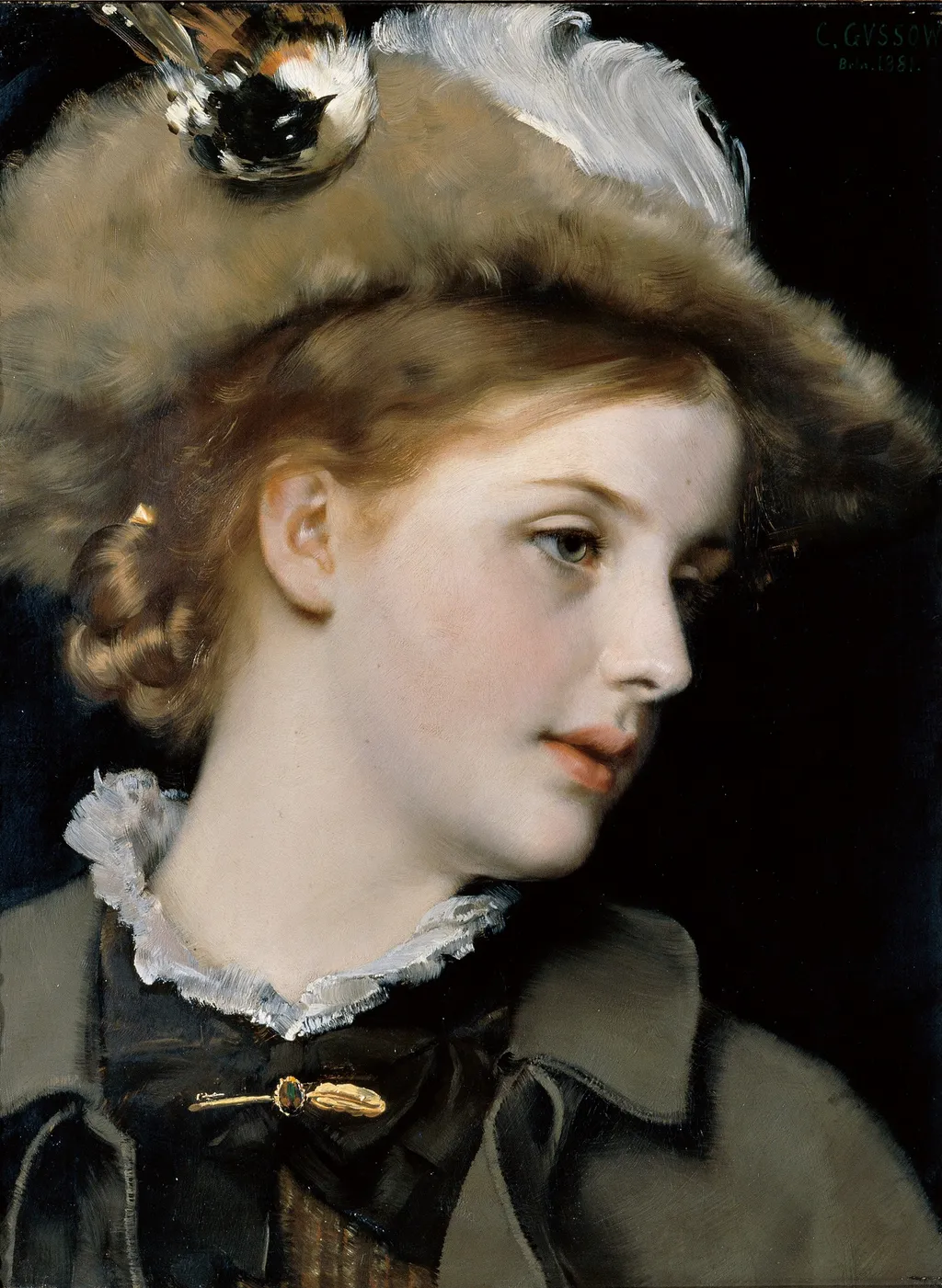 Damenbildnis, by Karl Gussow, oil, 1891