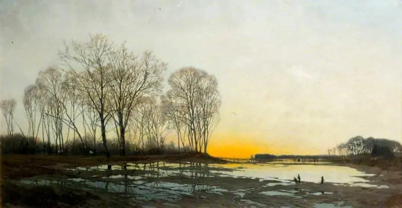 Evening on the Isar, by Karl Heffner