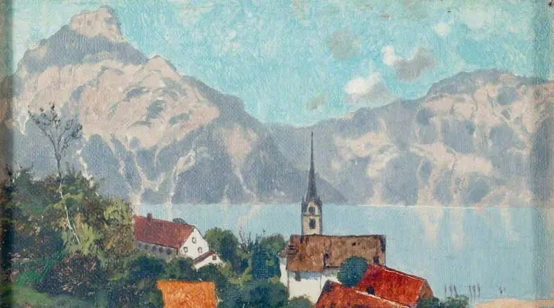 Flüelen, on the Lake of Lucerne, by Karl Heffner