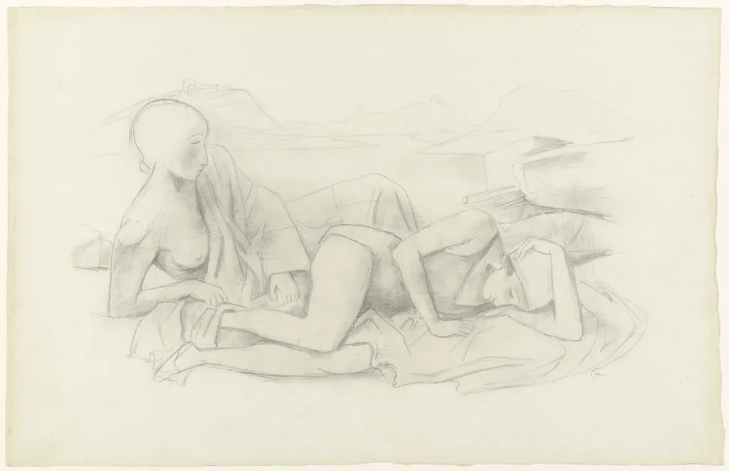 Untitled, by Karl Hofer, graphite, 1928