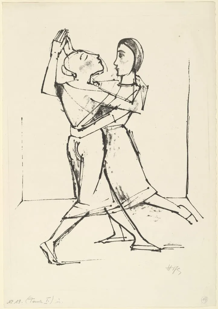 Untitled, by Karl Hofer, ink, 1922
