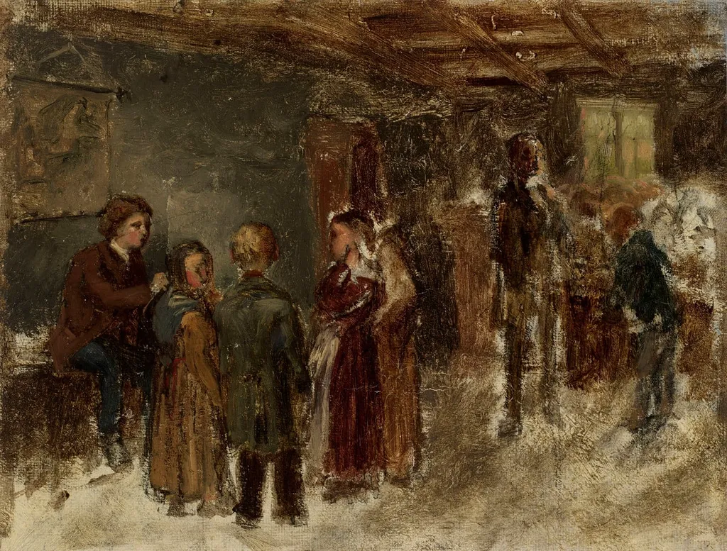 Sisäkuva koulusta, luonnos, by Karl Jansson, unspecified