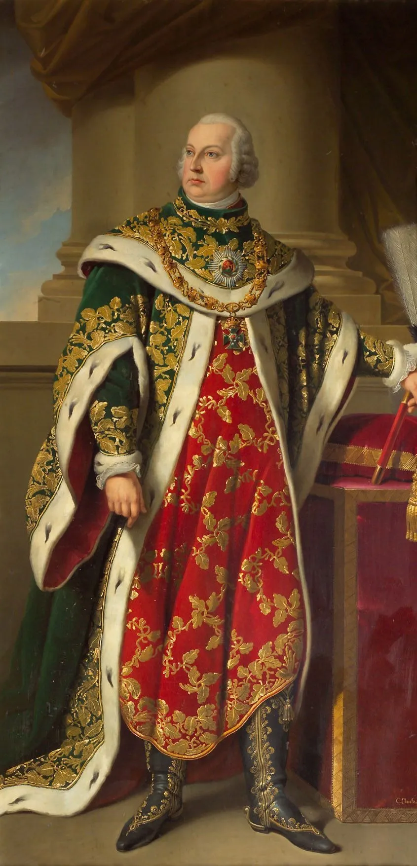 Archduke Ferdinand Karl d'Este (1754-1806) in St. Stephen's Cathedral, by Karl Jautz, paint, 1831