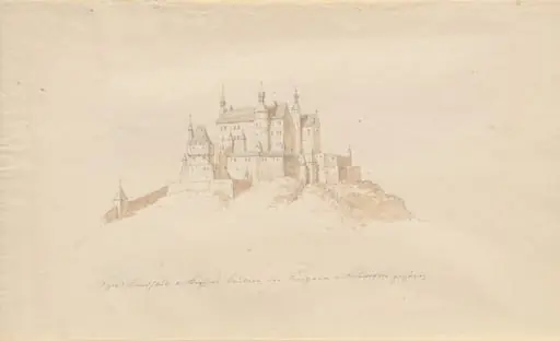 Schloss Landstuhl b. Kaisers, Lautern, den Prinzen v. Sickingen gehürig, by Karl Julius von Leypold