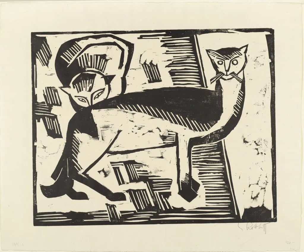 Untitled, by Karl Schmidt-Rottluff, ink, 1915