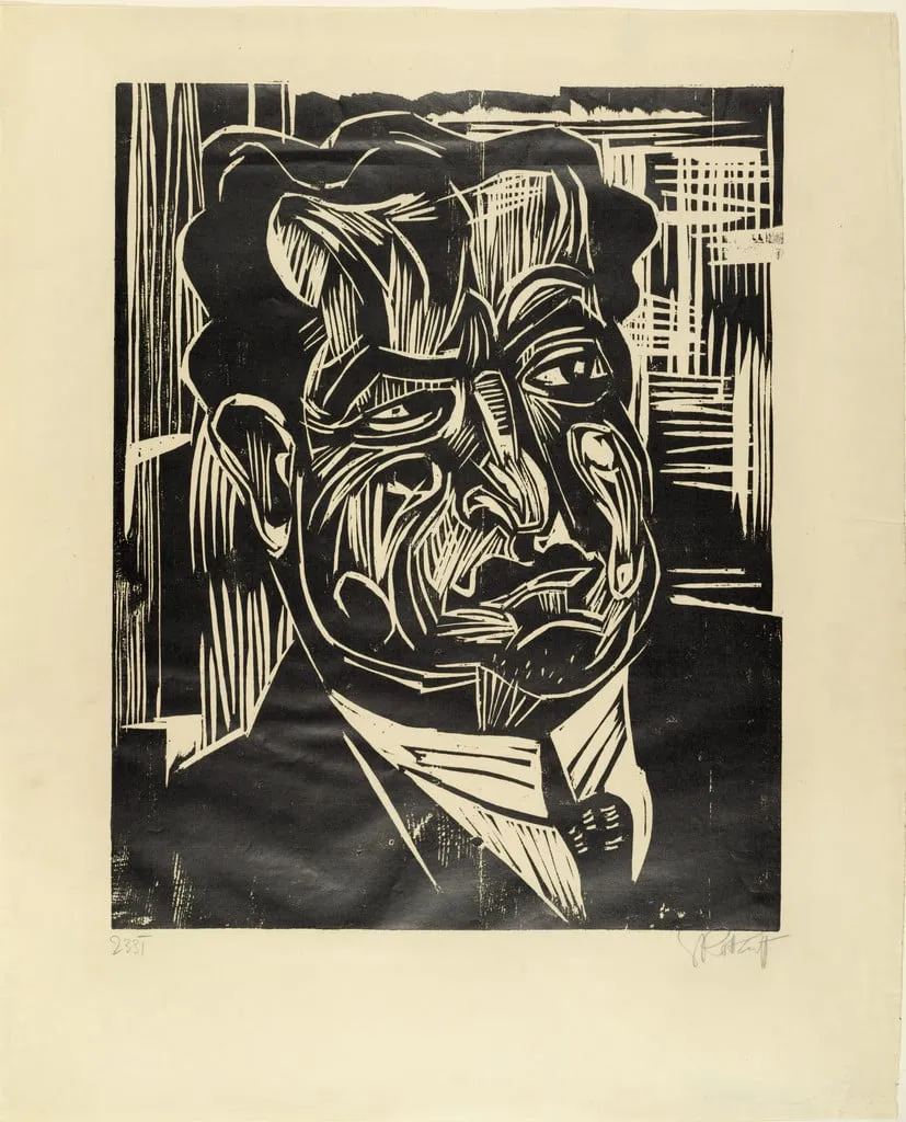 Untitled, by Karl Schmidt-Rottluff, ink, 1923