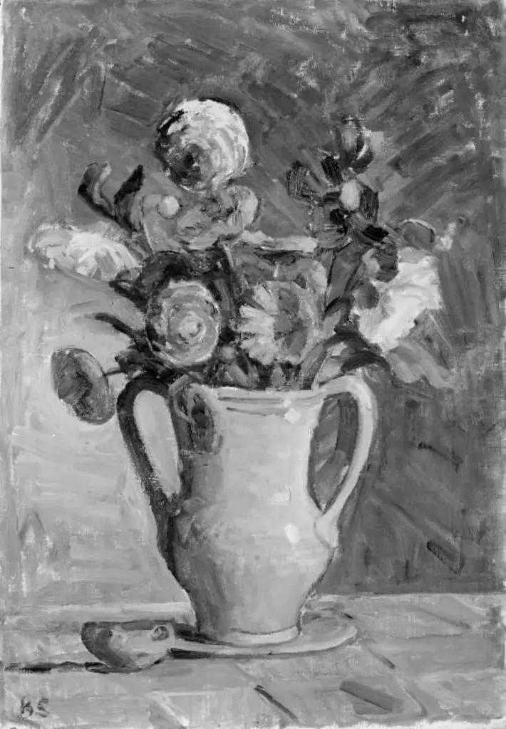 Blomster i en vase, by Karl Schou