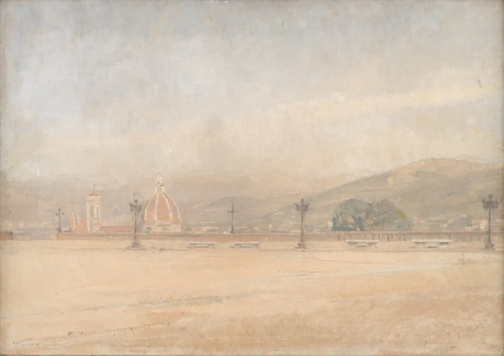 Piazzale Michelangelo near Florence, by Karl Schou, oil, 1910