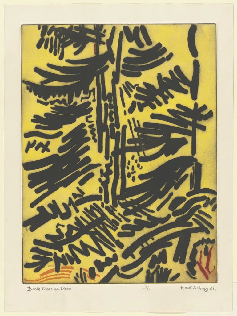 Untitled, by Karl Schrag, ink, 1961