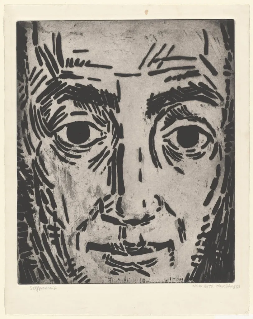 Untitled, by Karl Schrag, ink, 1963