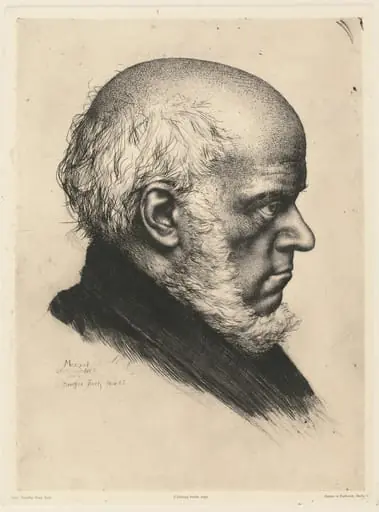 Adolph Menzel, by Karl Stauffer-Bern