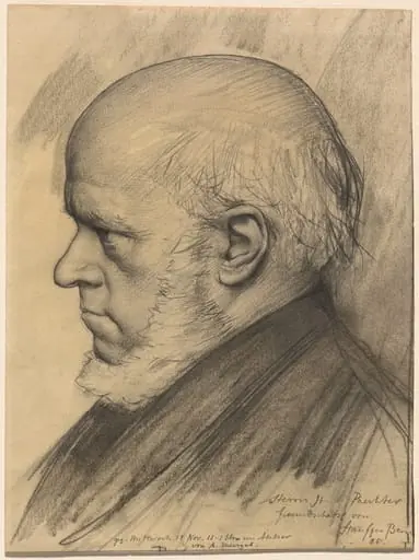 Adolph Menzel, by Karl Stauffer-Bern