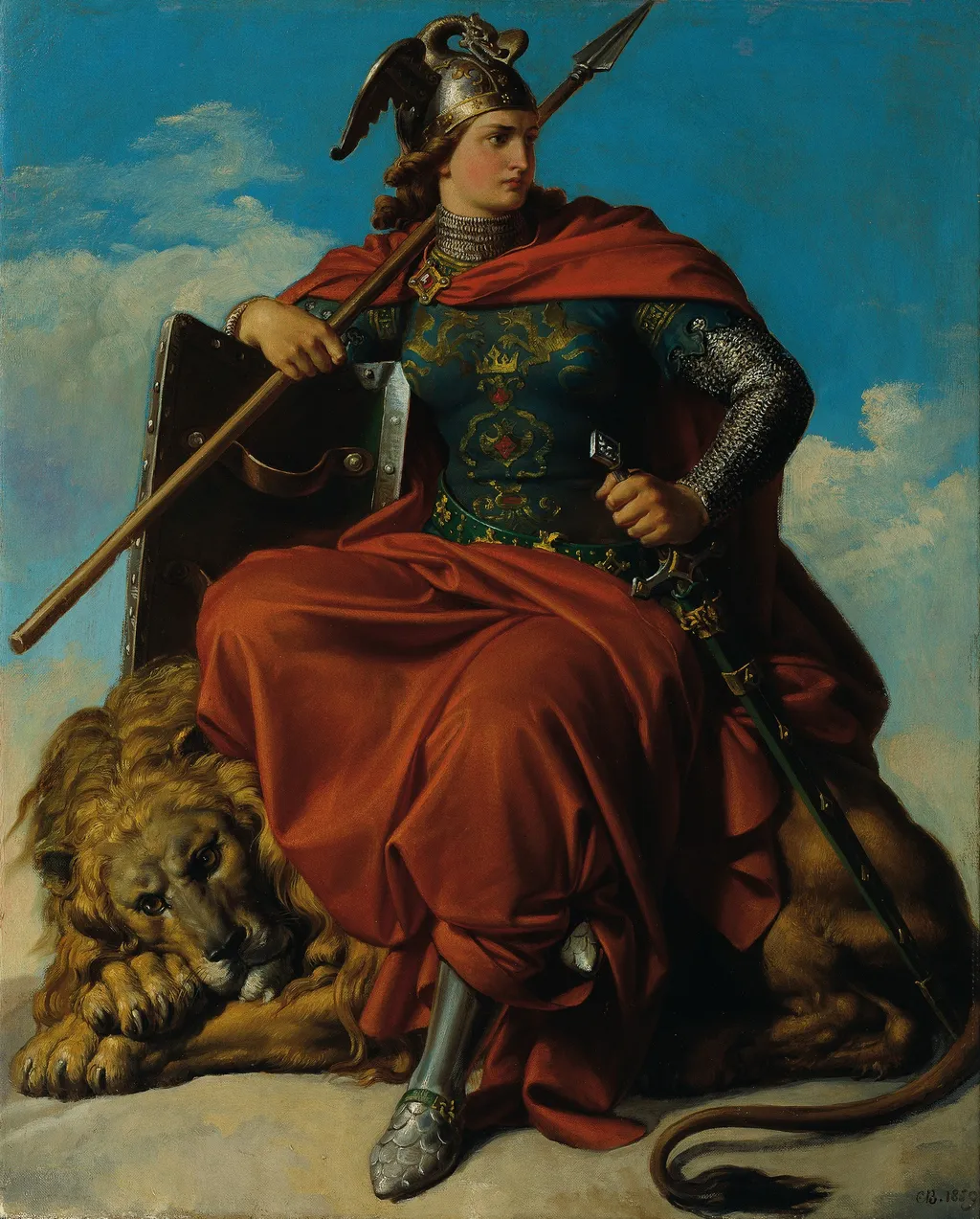 Allegory of Bravery, by Karl von Blaas, oil, 1859
