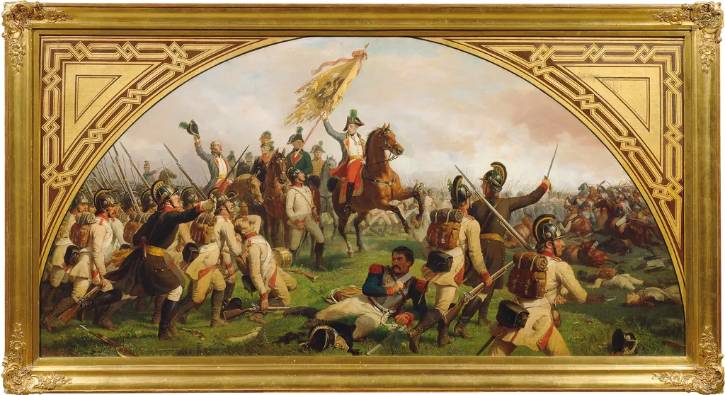 Archduke Karl of Austria at the Battle of Aspern, by Karl von Blaas, oil, 1870