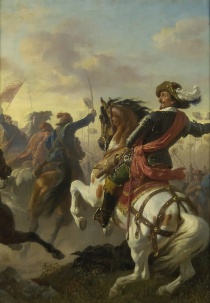 Boucquoi's victory at Zablat (Budweis) 1619, by Karl von Blaas