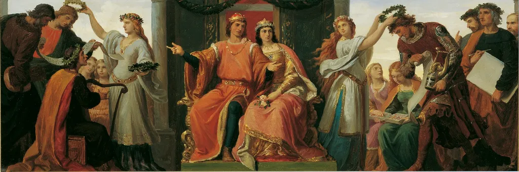 Leopold the Glorious as patron of the arts and sciences, by Karl von Blaas, oil, 1860