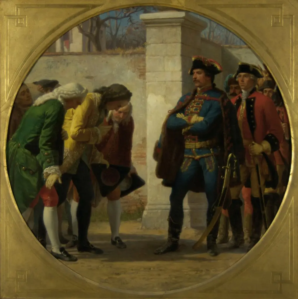 The attack on Berlin in 1757, by Karl von Blaas