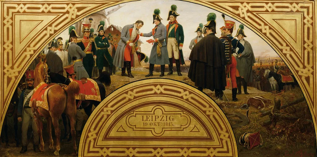 The Battle of Leipzig in 1813, by Karl von Blaas, oil, 1871