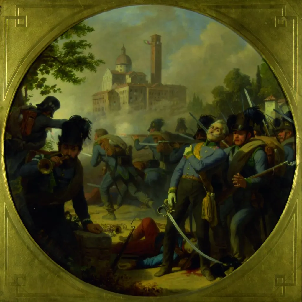 The capture of Vicenza in 1848, by Karl von Blaas