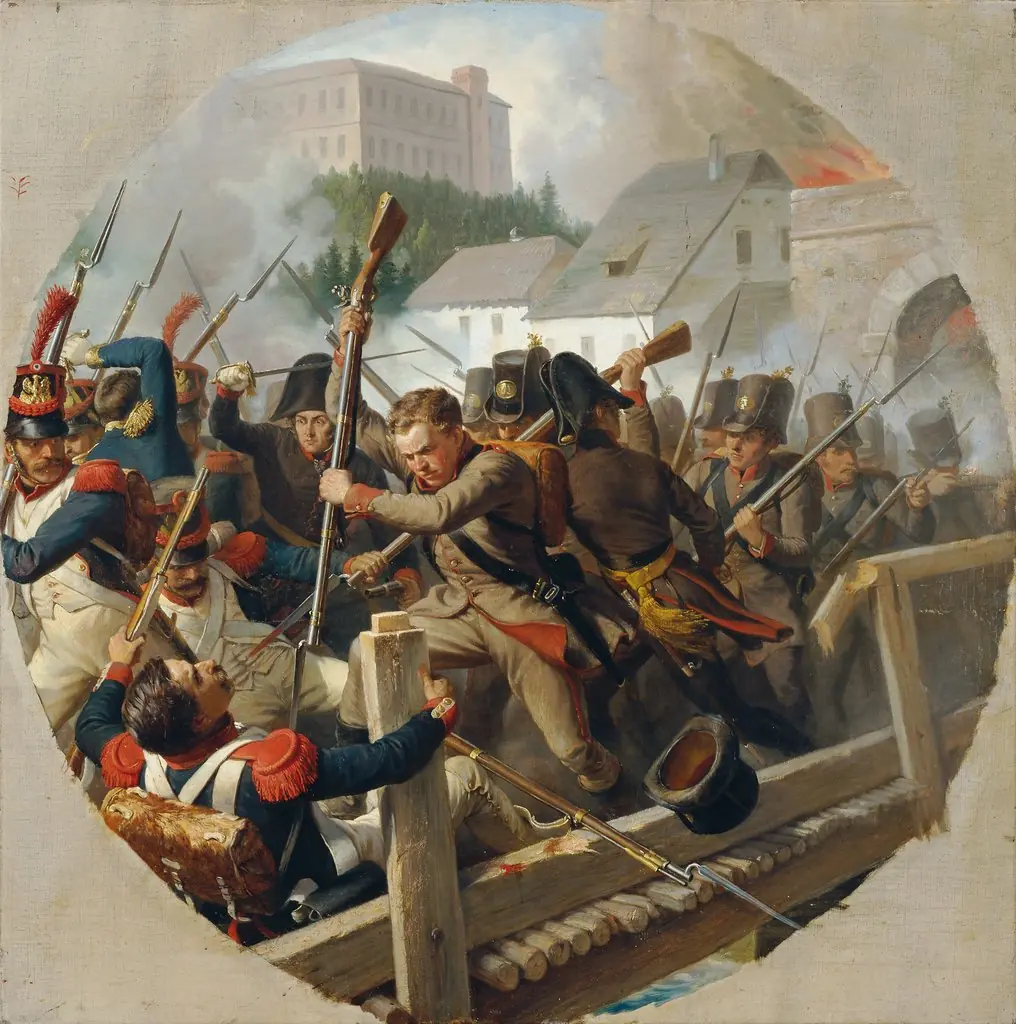 The meeting at Ebelsberg in 1806, by Karl von Blaas