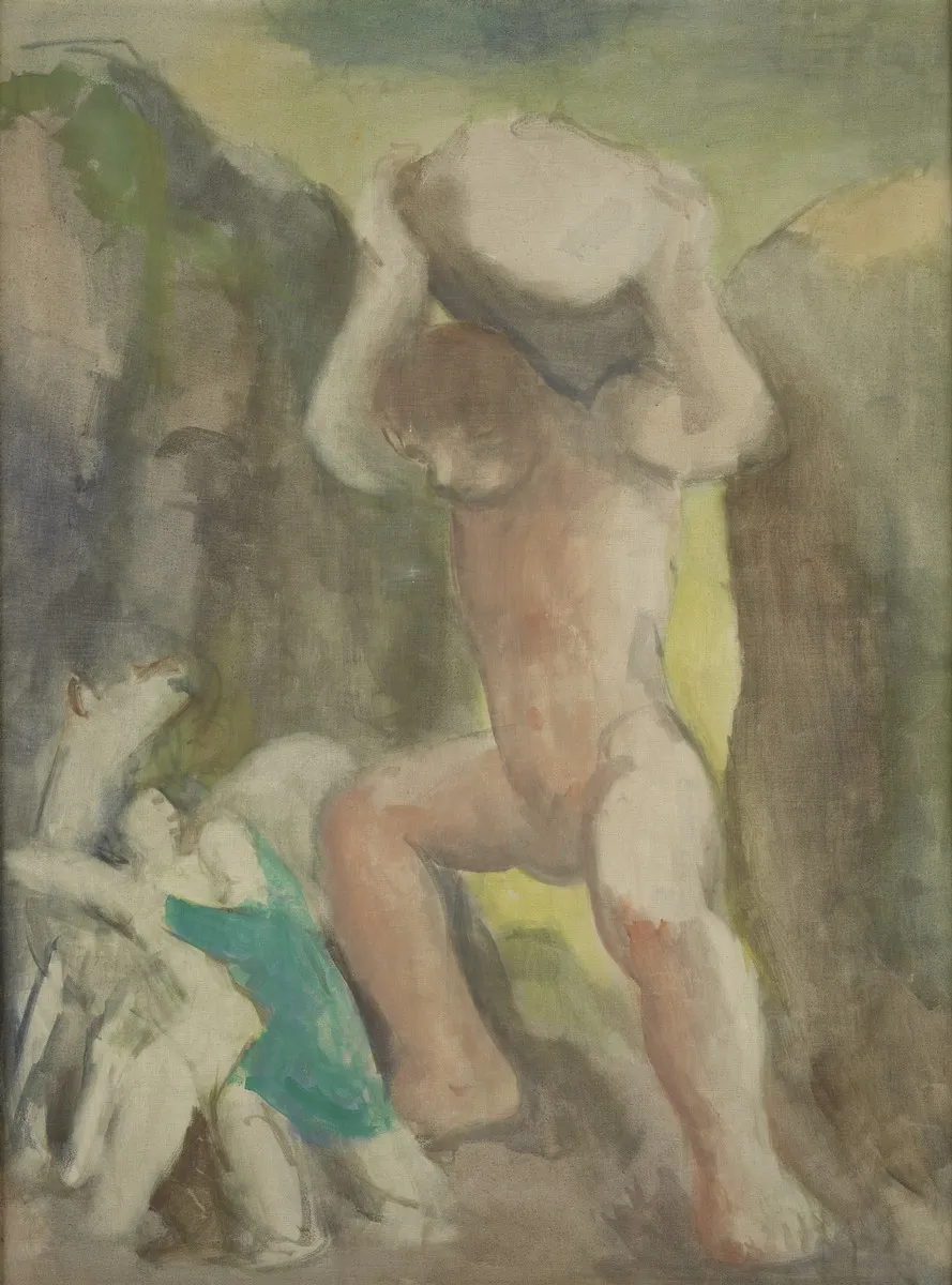 Steinträger, by Karl Walser, tempera, 1911