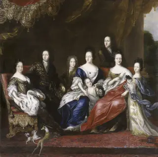 Karl XI konung av Sverige med familj