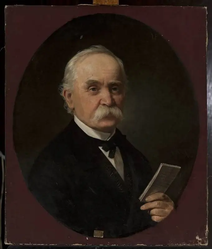 Portrait of Alfred Schouppé, painter, by Karol Miller