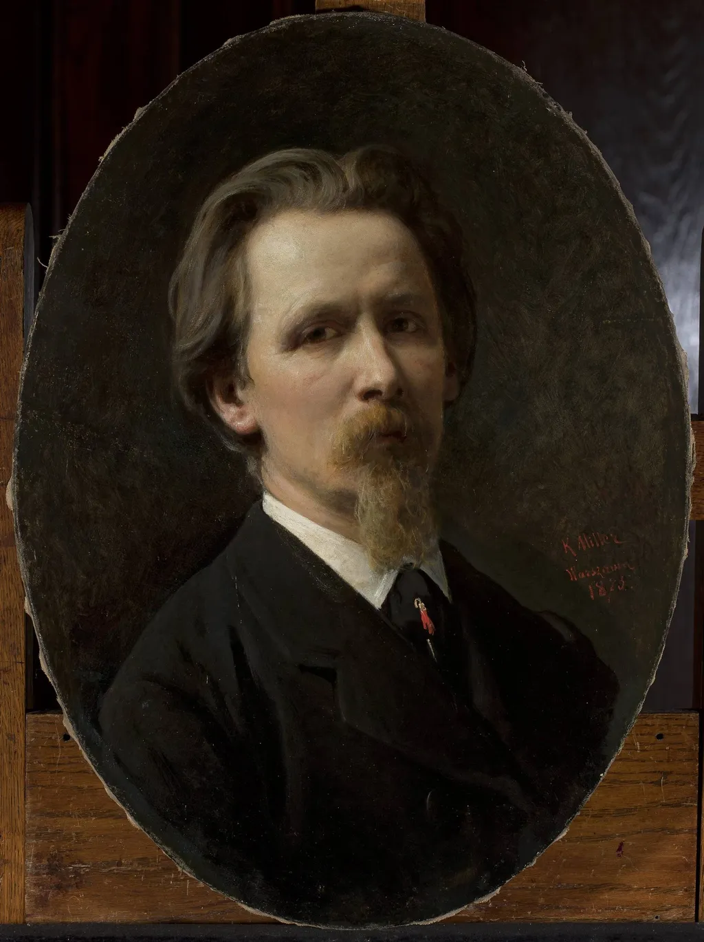Self-portrait, by Karol Miller, oil, 1875