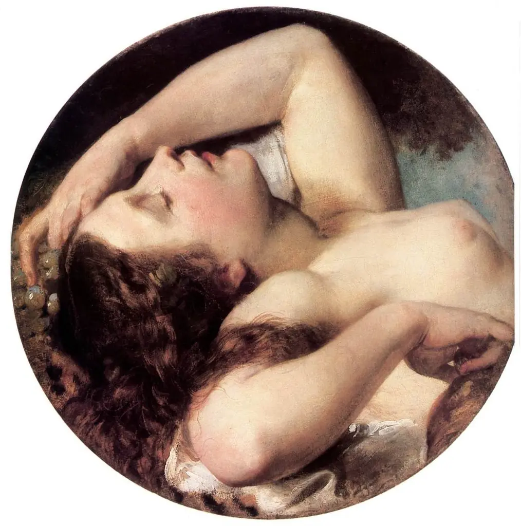 Sleeping Bacchante, by Károly Brocky