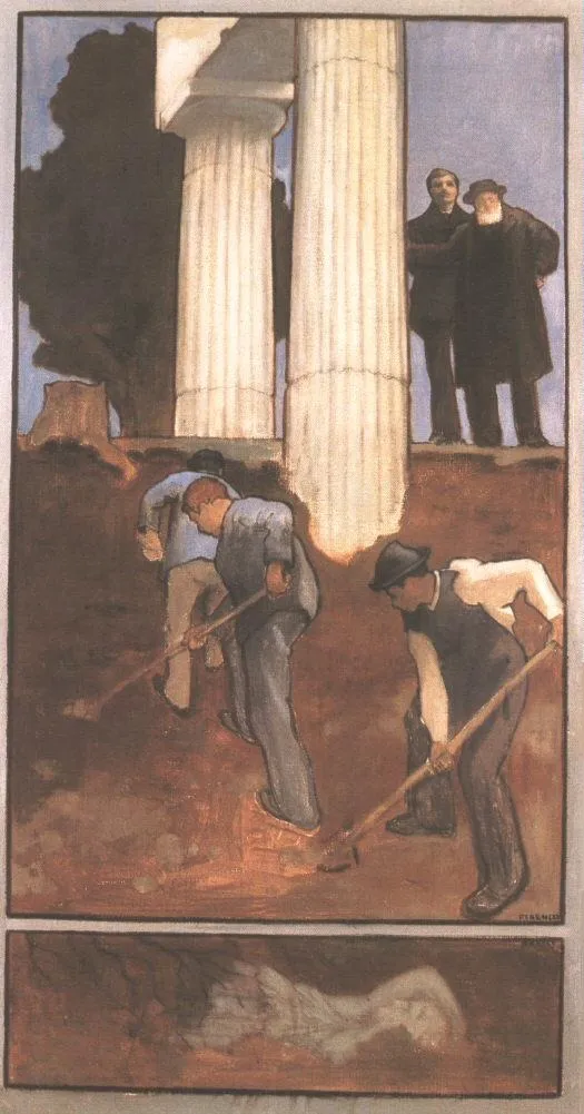 Archaeology, by Károly Ferenczy, oil, 1898