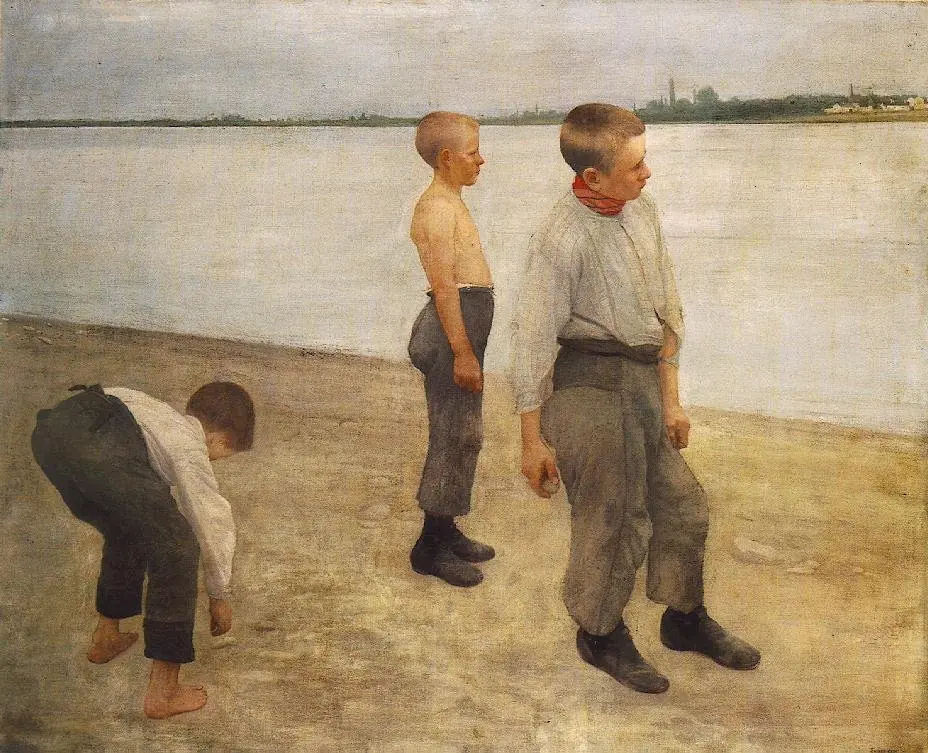 Boys Throwing Stones, by Károly Ferenczy