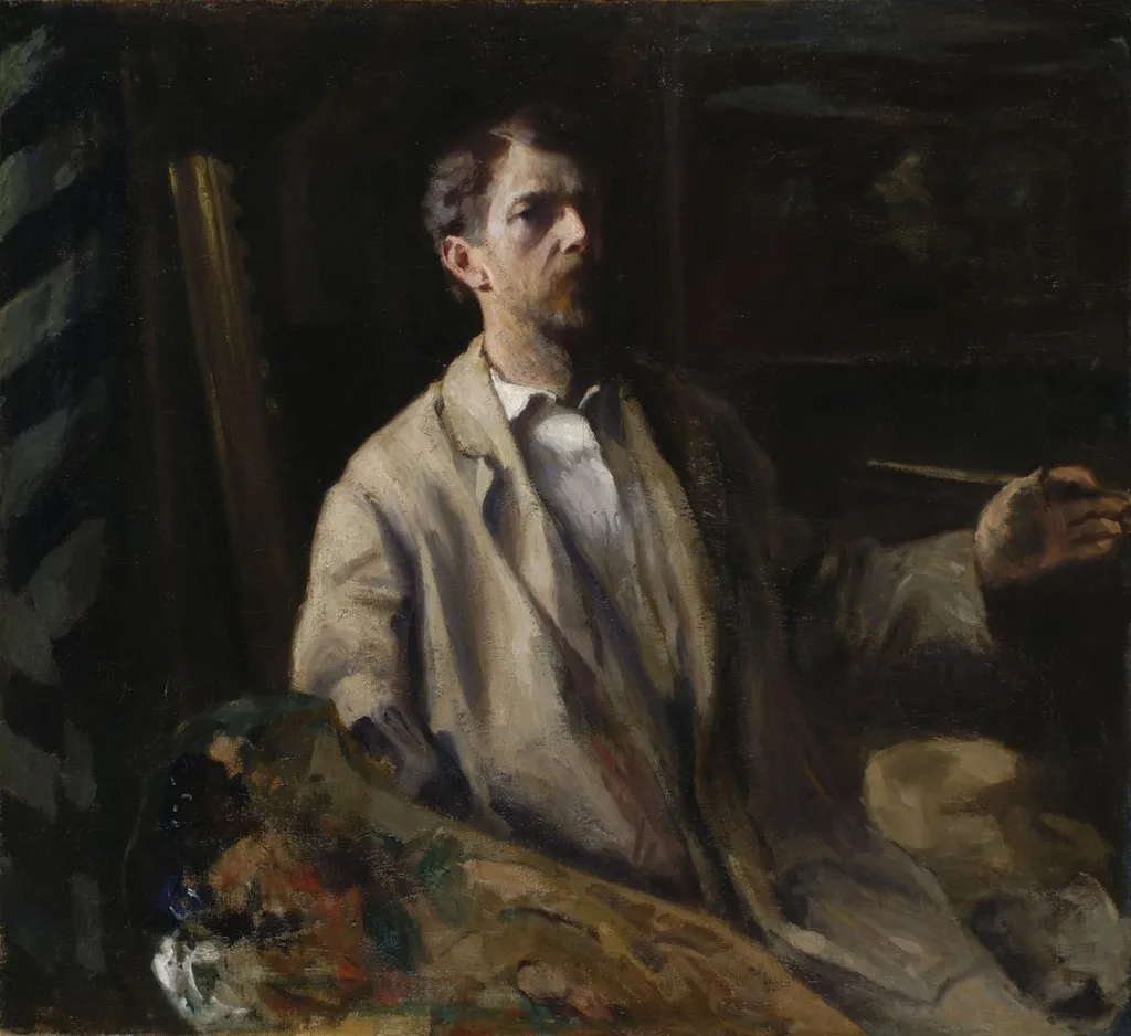 Self-portrait (in the Atelier), by Károly Ferenczy, oil, 1903