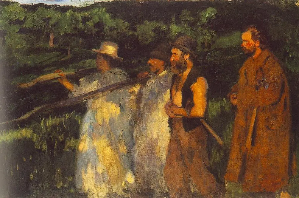 Woodcutters Returning Home I., by Károly Ferenczy