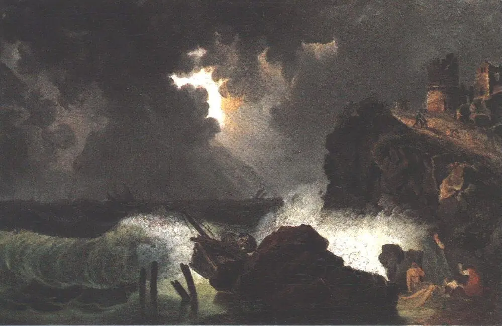 Storm at Sea and in the Air, by Károly Kisfaludy