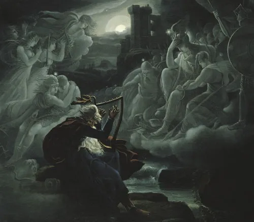 The Sorrows of Ossian, by Károly Kisfaludy, oil, 1822