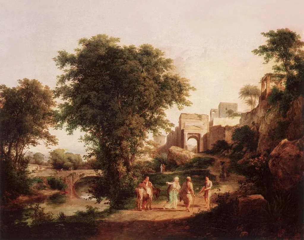 From the Pearl of Holy Antiquity, by Károly Markó, oil, 1833