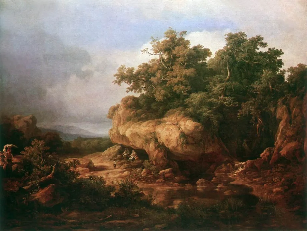 The Roman Campagna near Ceraites, by Károly Markó, oil, 1843